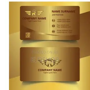 Gold Luxury Metal Business Cards Production In Lagos