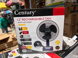 Century 12" Rechargeable Fan With Remote Control Led Light