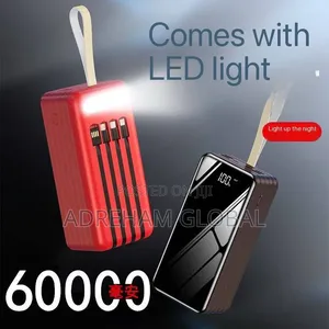 60000mah Strong Power Bank With Torch And Cables