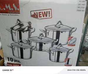 Oms Stainless Steel Pots Set 10pcs (Code 1062)