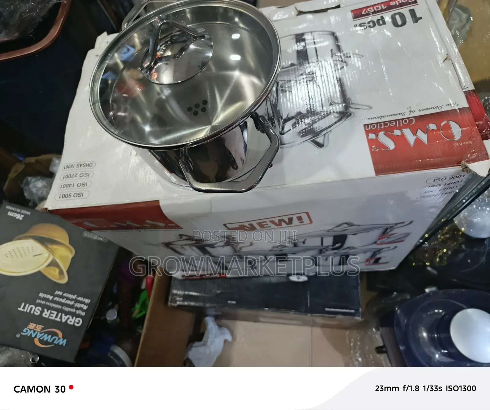 Oms Stainless Steel Pots Set 10pcs (Code 1062)