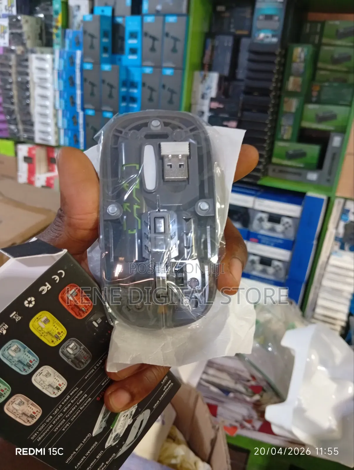 Ms-038b Crystal Wireless Mouse (With Usb Receiver)