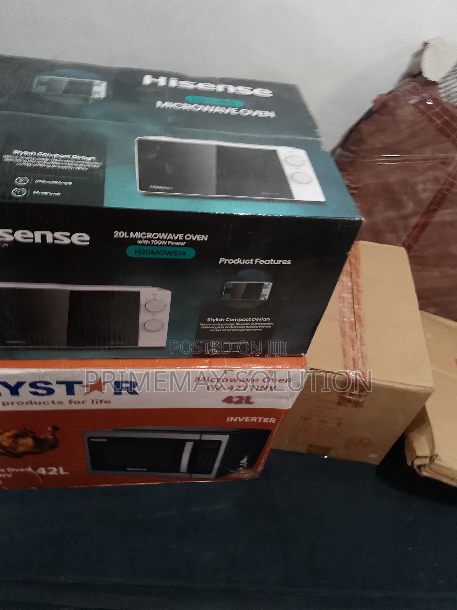 Hisense Microwave Oven 20 Liters White - Easy Use, 5 Power Settings
