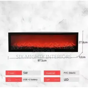 Led Fireplace Lantern Tv Console Decorative Flame Light