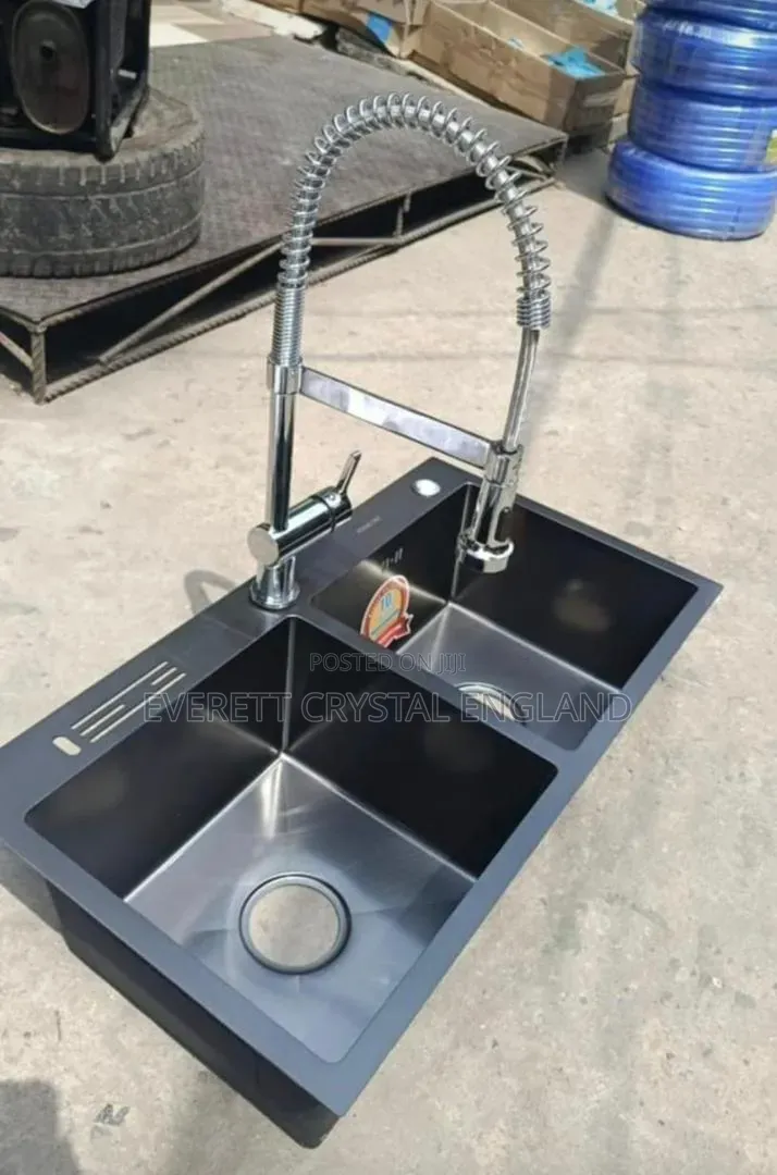 Double Bowl Black Sink