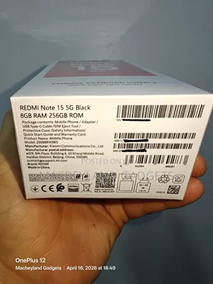 New Xiaomi Redmi Note 15 256 GB Black