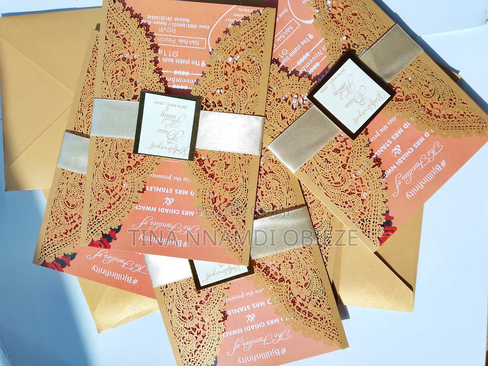 Laser Cut Wedding Invitation Cards