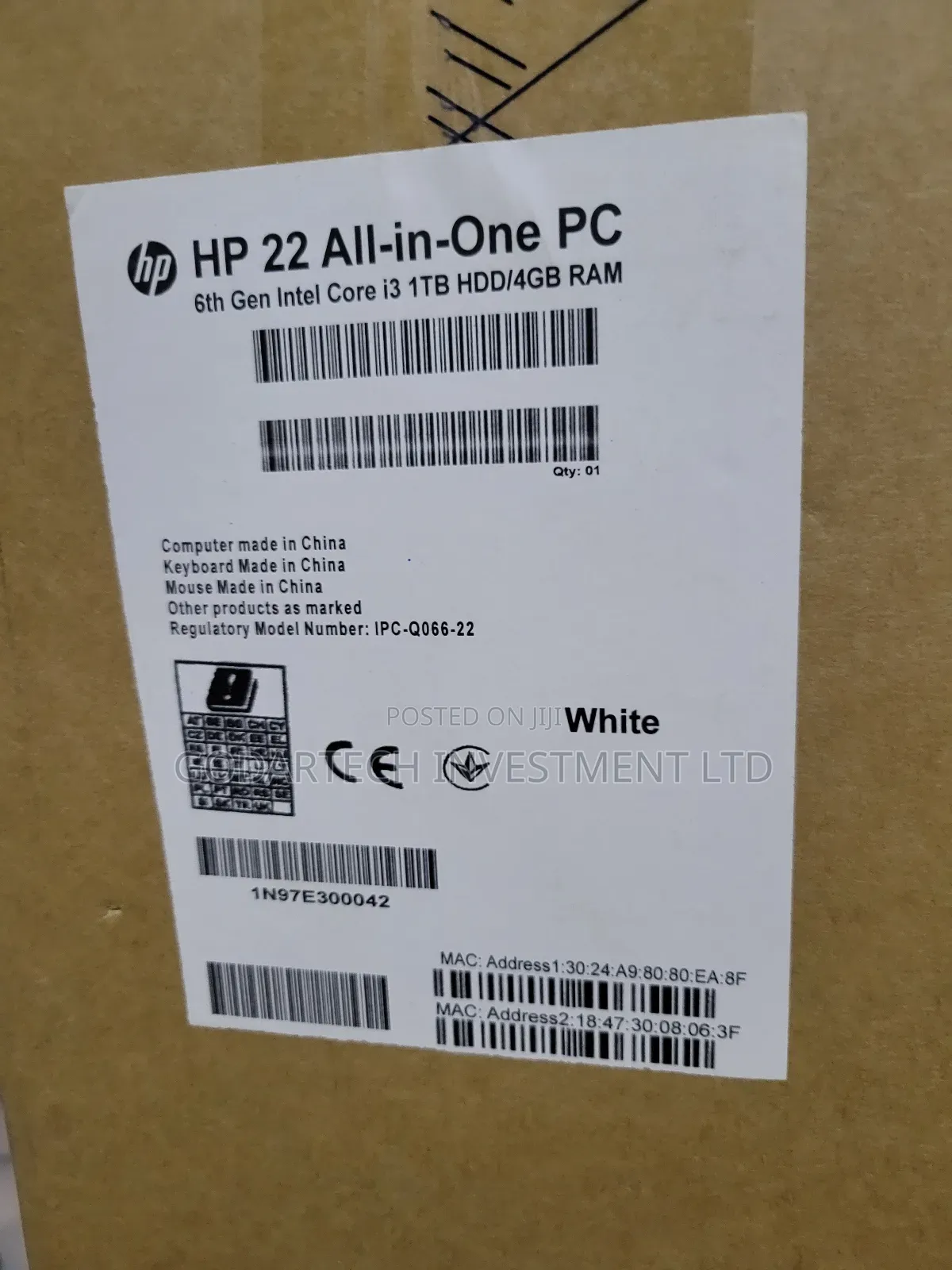 New Desktop Computer HP AiO 22 4GB Intel Core i3 HDD 1T