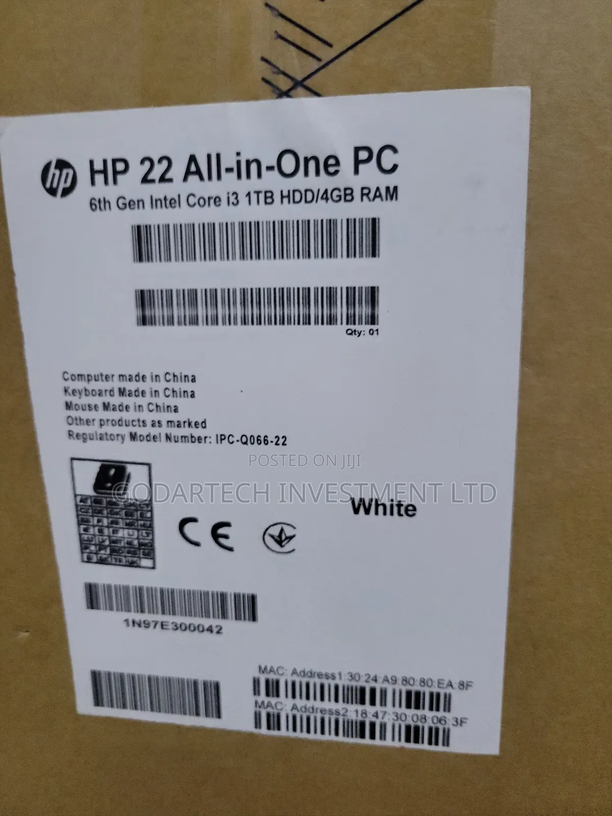 New Desktop Computer HP AiO 22 4GB Intel Core i3 HDD 1T