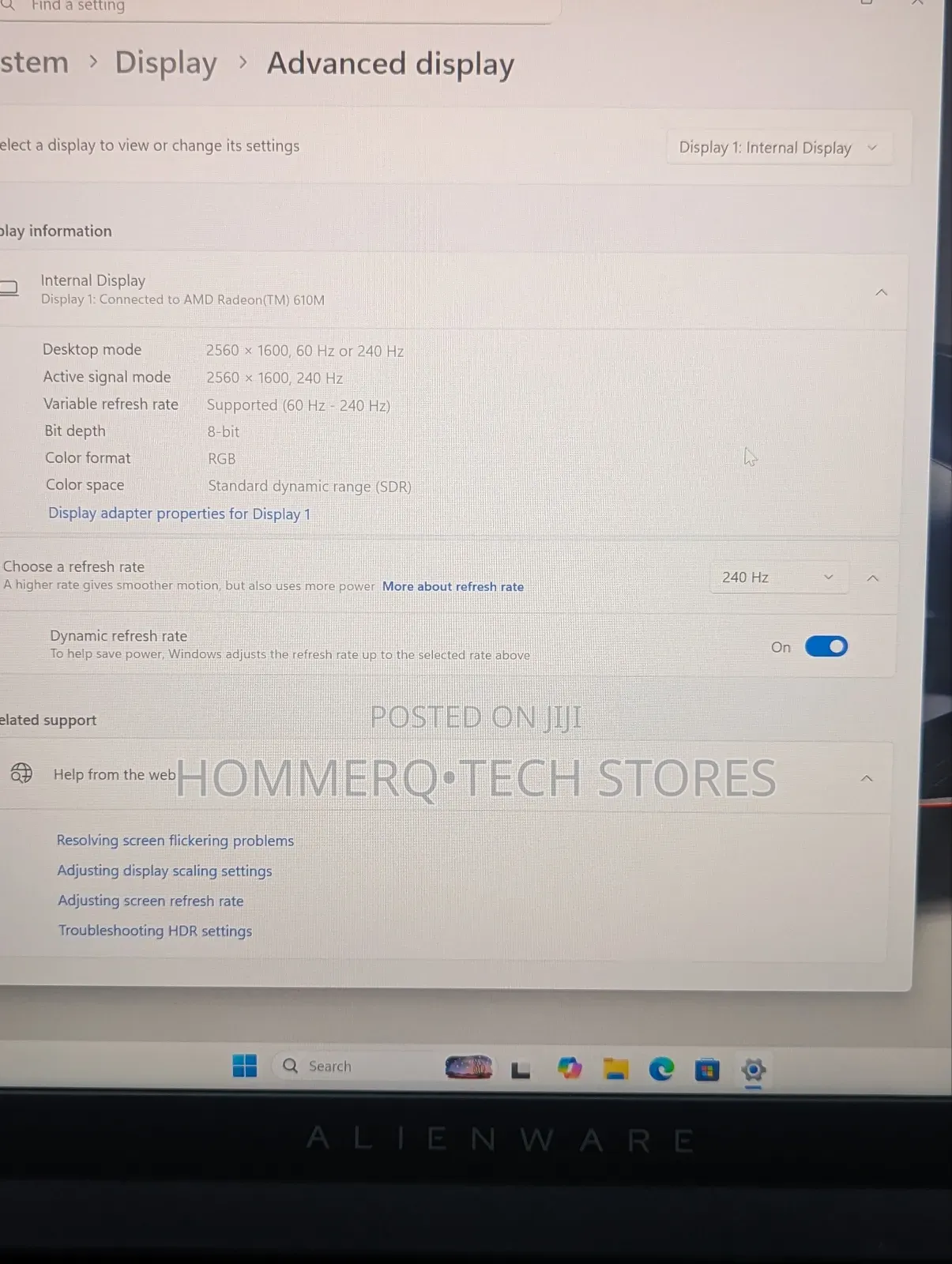 Laptop Alienware M16 R1 32GB AMD Ryzen 9 SSD 1T