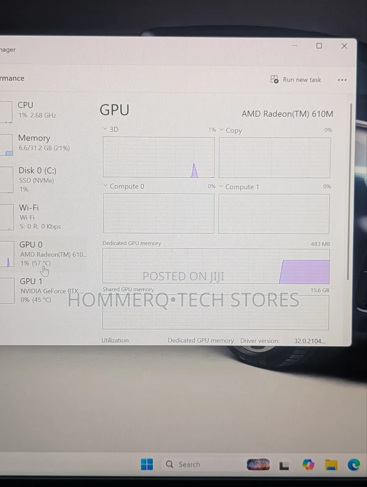 Laptop Alienware M16 R1 32GB AMD Ryzen 9 SSD 1T