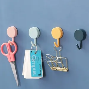 10pc Candy Color Wall Hook Sticky Hook No Drill No Perforation