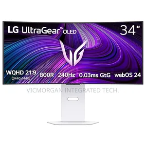 Lg 34gx90sa-W 34-Inch Ultrageartm Oled WQHD 240hz 0.03ms Webos – White