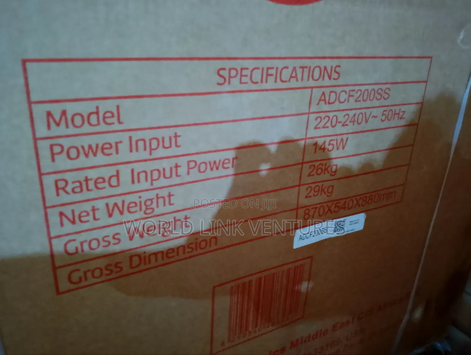 Admiral Chest Freezer Model 200 Liters