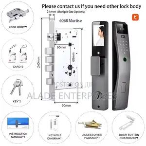Palm 3d Face Recognition Smart Lock With Camera 2 Way Audio Tuya