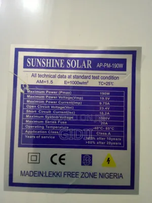 190w Mono Panel