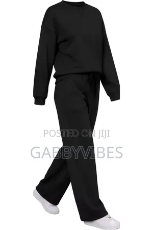 A Plain Female Vibe Sweatshirt and Joggers