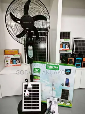 Royal Home 16 Inches Rechargeable Solar Fan With Remote Control