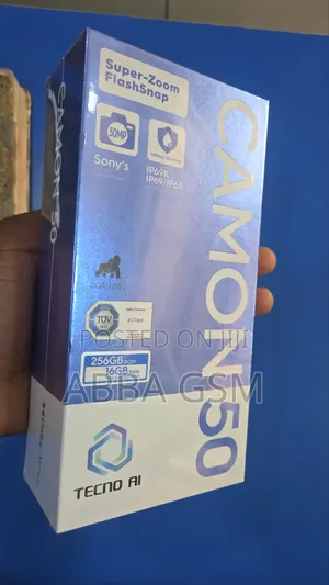 New Tecno Camon 50 256 GB Black