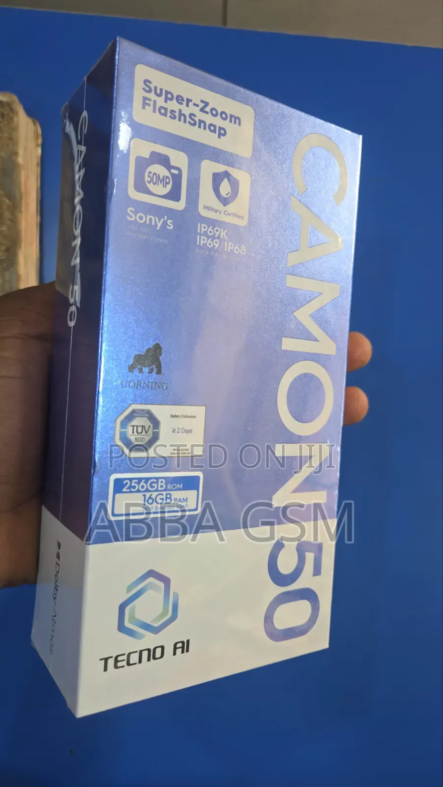 New Tecno Camon 50 256 GB Black