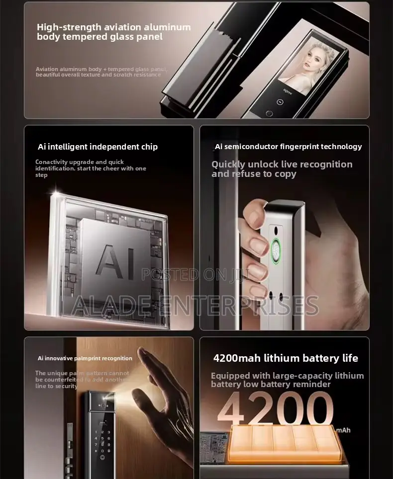 Automatic 3d Face Palm Vein Recognition Memory Cloud Door Lock