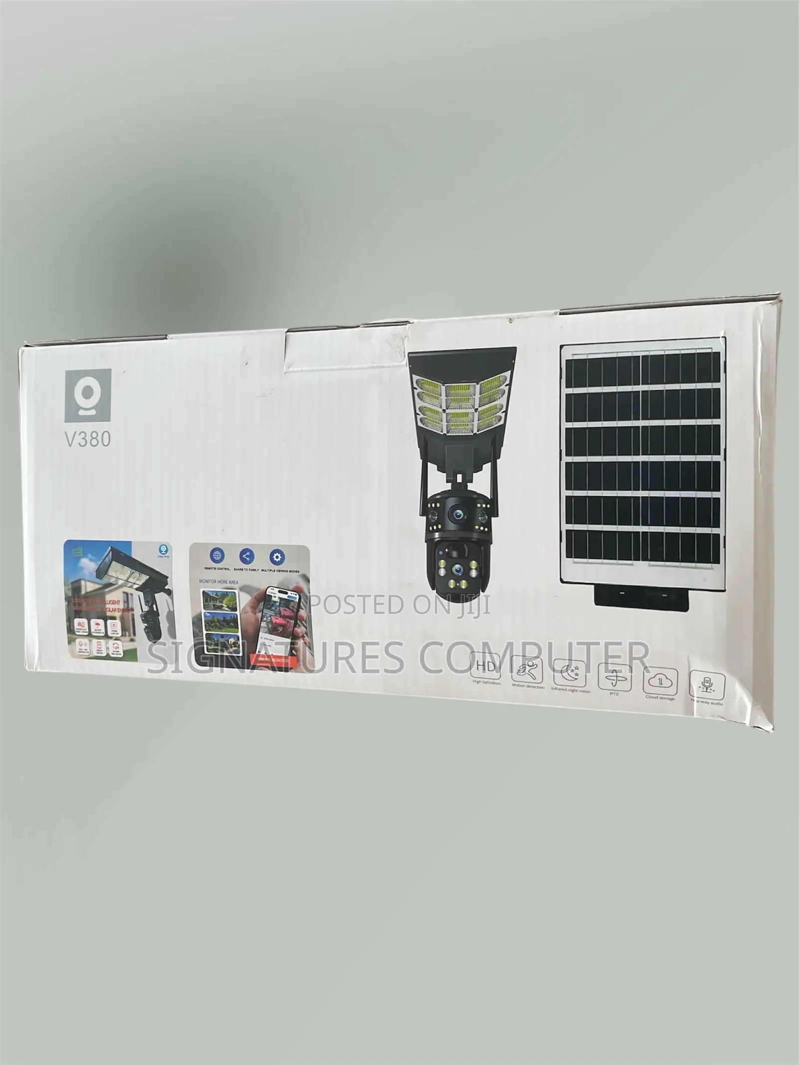 V380 Pro Ai Solar Security Camera With Light 2in1