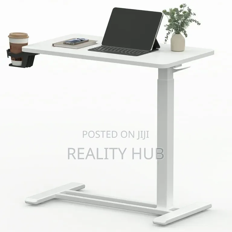 Height Adjustable Medical Bed Table With Hidden Casters, Roling Laptop