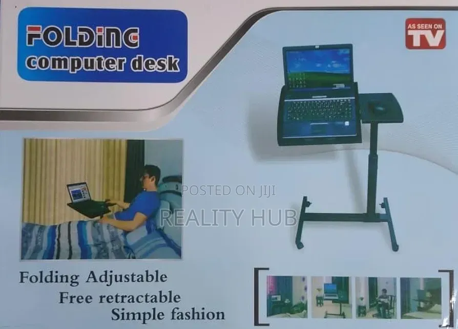 Adjustable Rolling Laptop Desk - Adjustable Height180° Tiltable Laptop