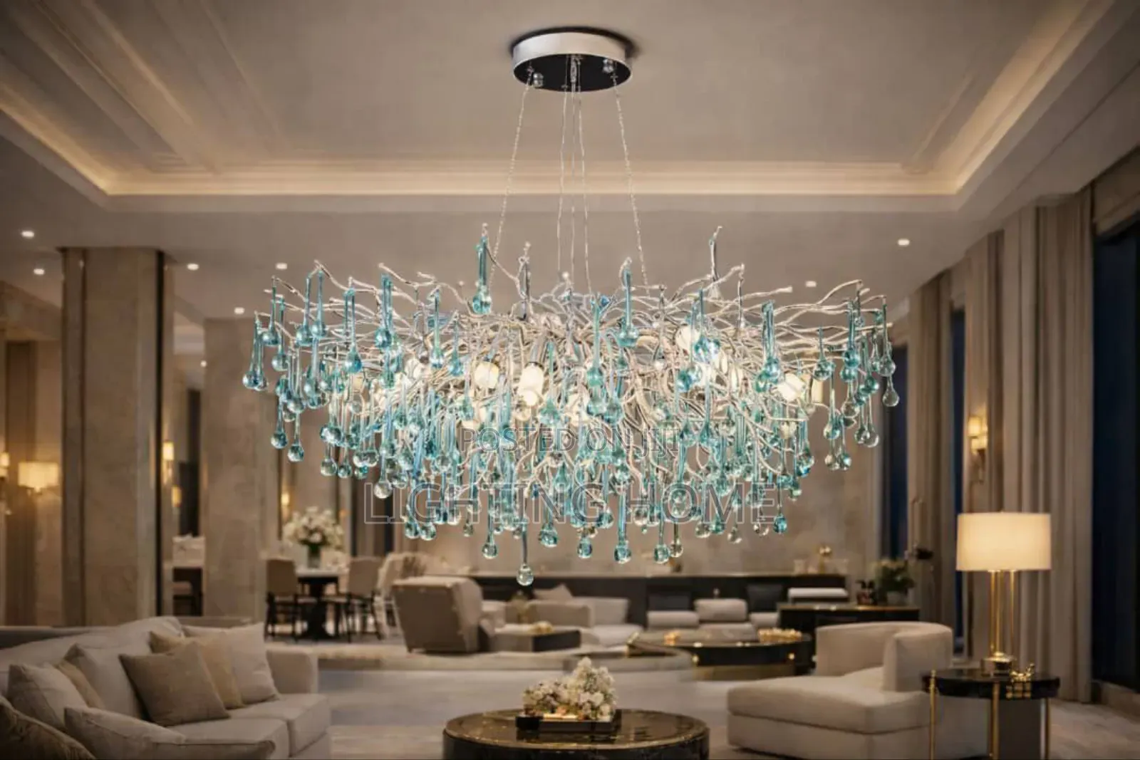 Crystal Chandelier Light by 800mm