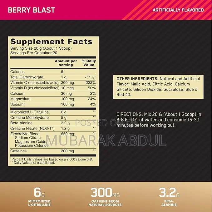 Optimum Nutrition Gold Standard Pre Workout Advanced