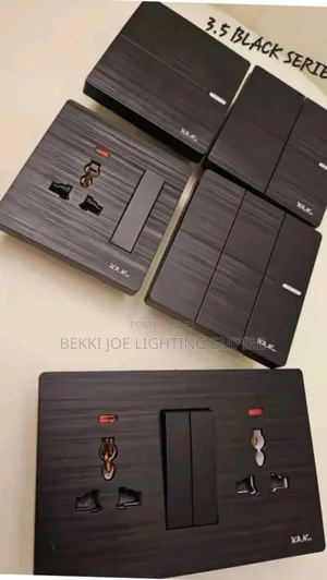 Black Color Switch and Socket