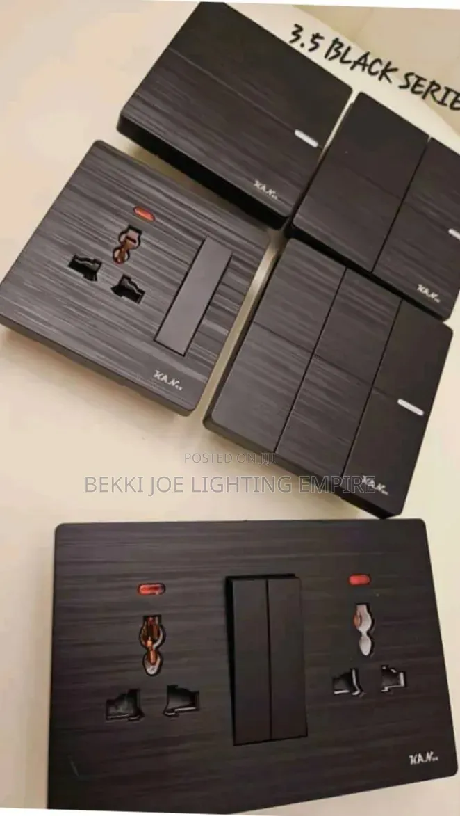 Black Color Switch and Socket