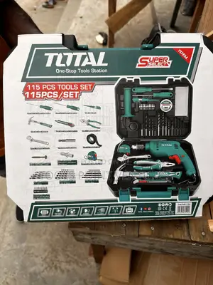 Total 115pcs Toolset With 680w Impact Drill.