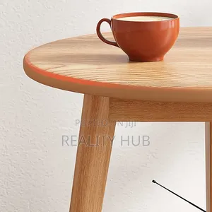 2-Tier Round Wood End Table for Living Room Storage Size 48cm 70cm