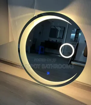 Half Moon Led Light Mirror