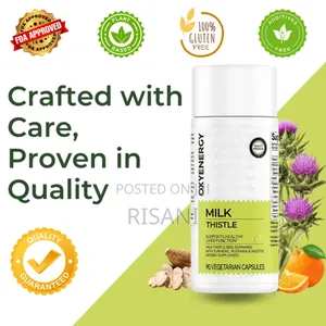 Milk Thistle Liver Detox Repair Antioxidant Support,90 Capsules
