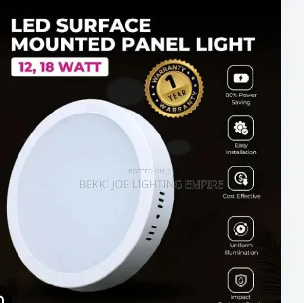 12w and 18w Surface Light Available