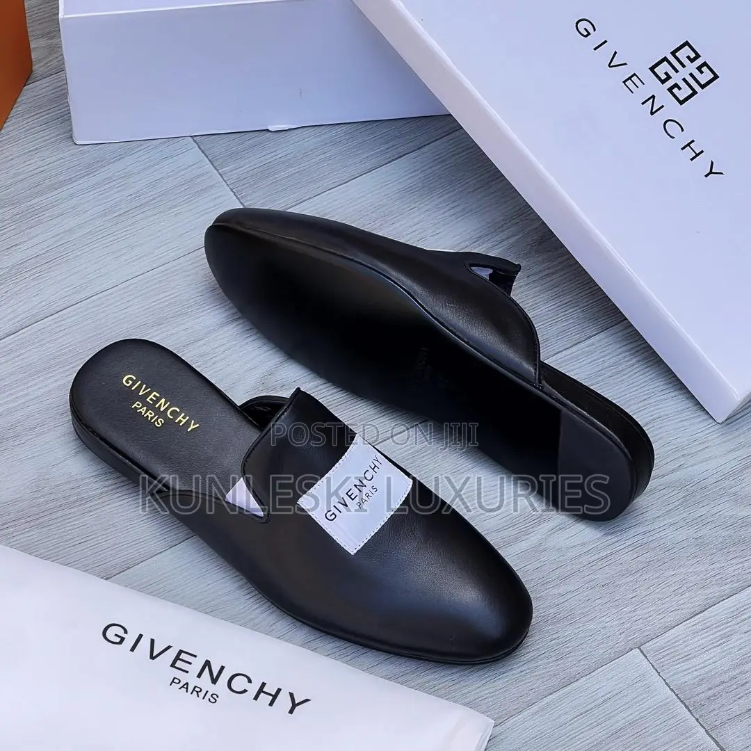 Original Givenchy Label Leather Mules