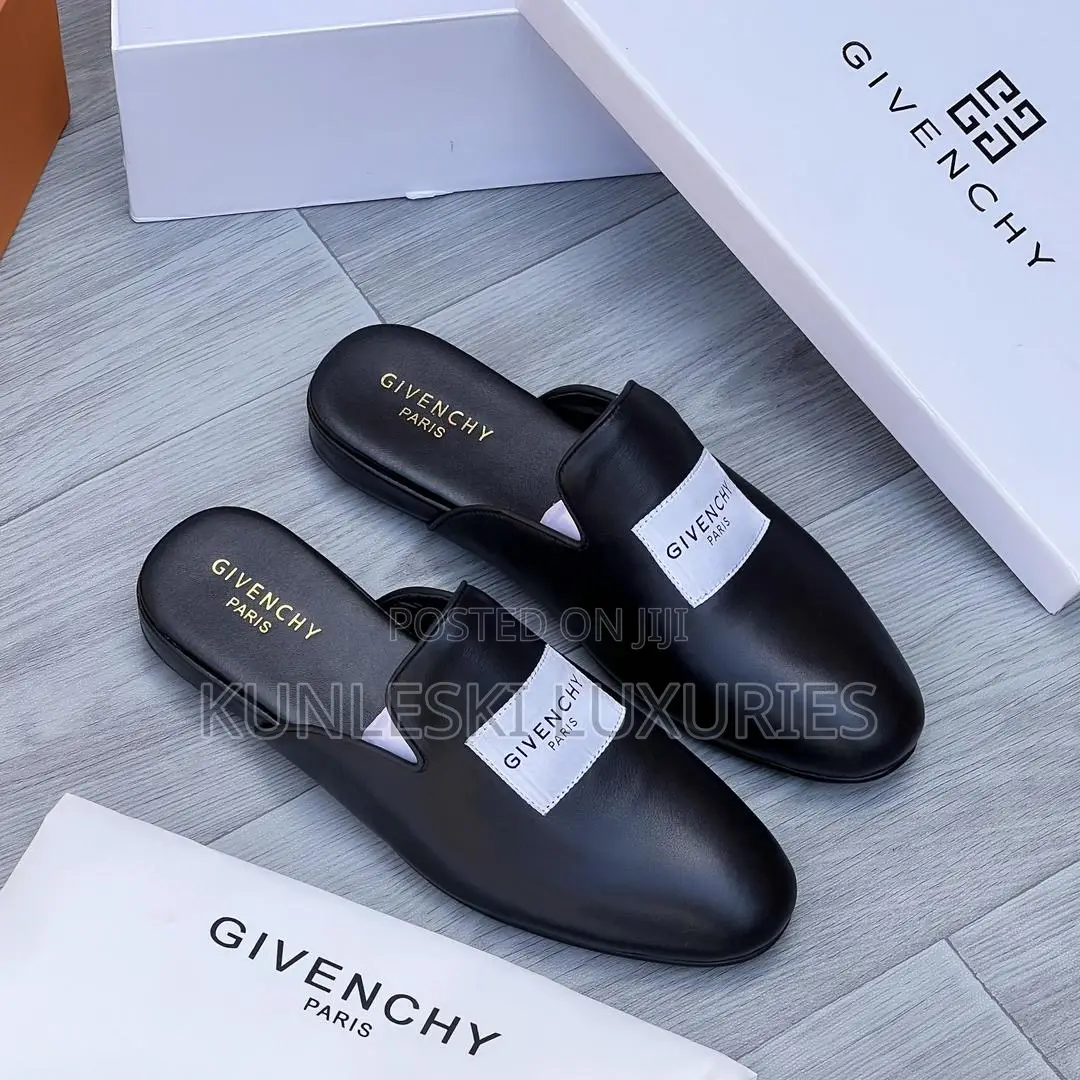 Original Givenchy Label Leather Mules