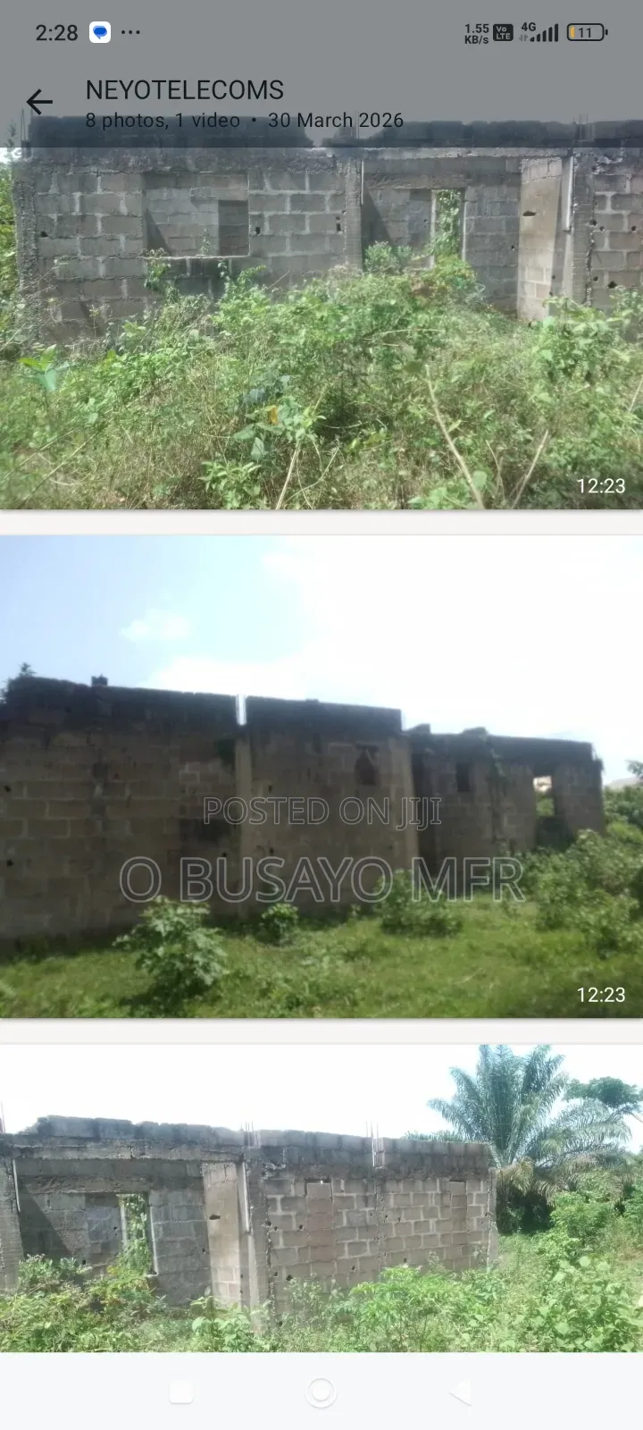 House. An Uncompleted Building One and Half Plot