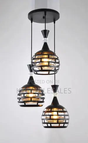 Black Round Dropping Pendant Light