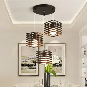 Black Linen Dropping Pendant Light