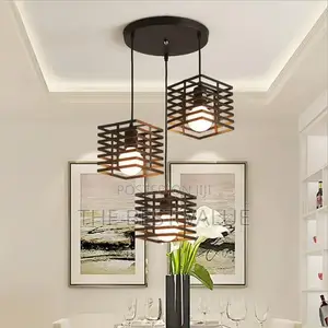 Black Linen Dropping Pendant Light