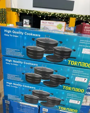 Blue Carton Tornado Non-Stick 4 Pots 1 Frypan Cookware Set