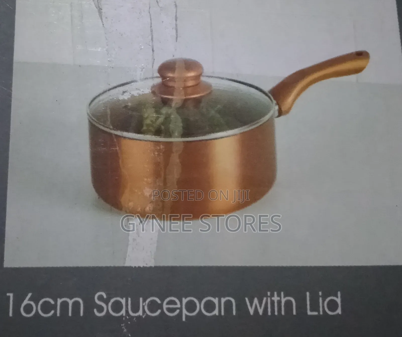 16cm Copper Saucepan With Lid