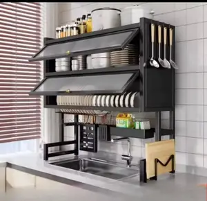 85cm Double Step Over the Sink Plate Rack