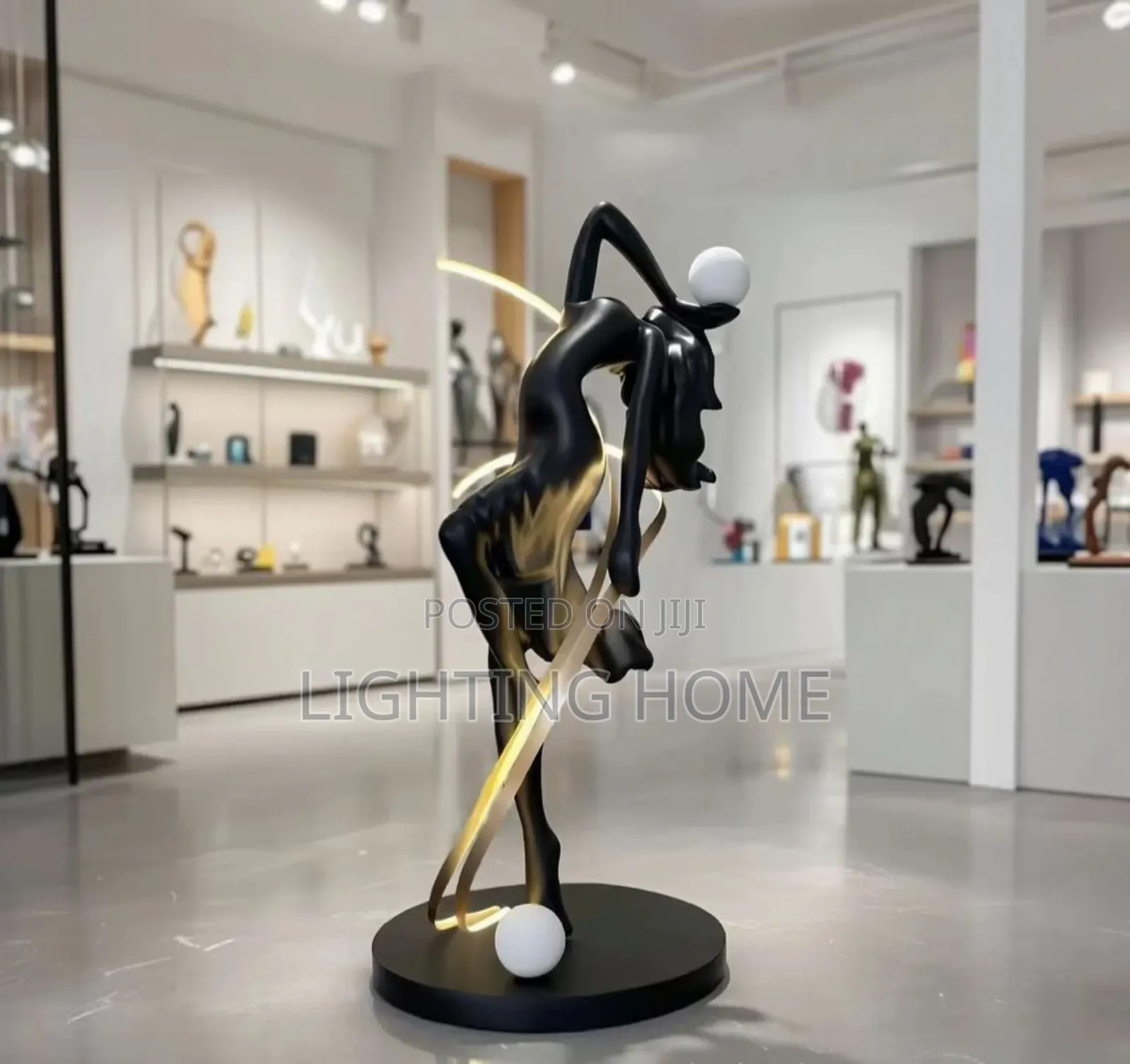 Led Standing Humanoid Floor Lamp Black Body