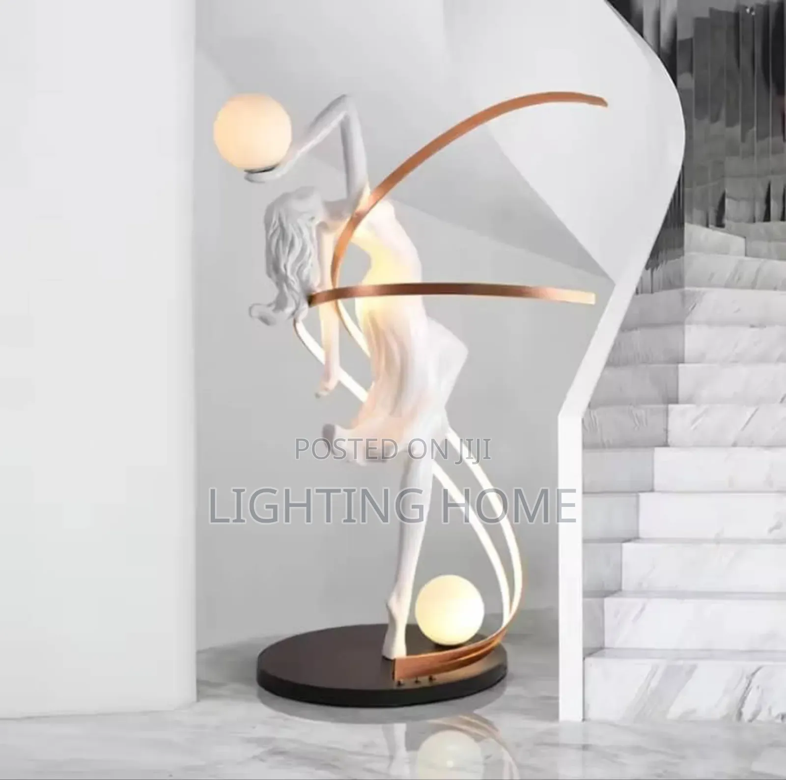 Led Standing Humanoid Floor Lamp White Body
