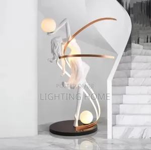 Led Standing Humanoid Floor Lamp White Body