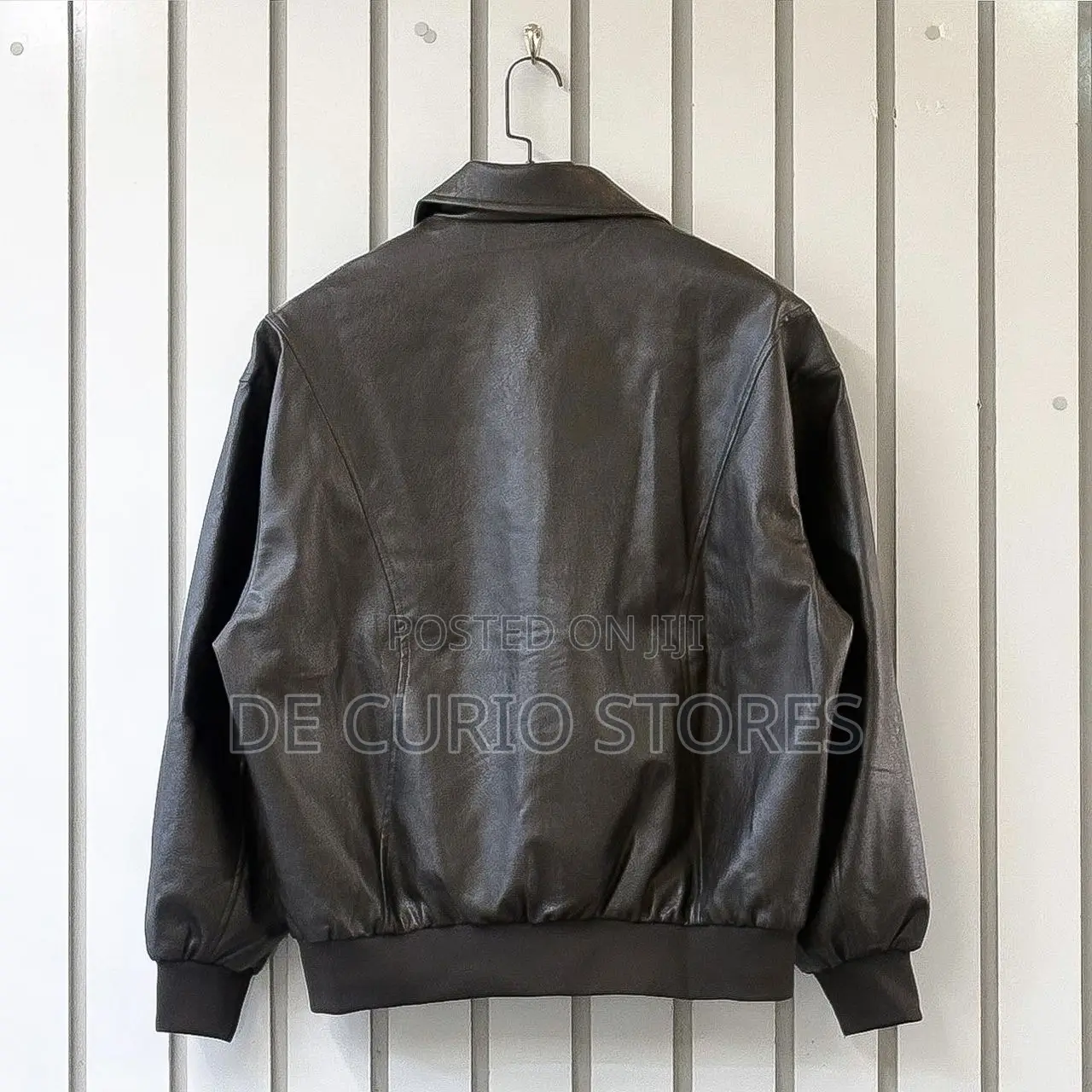 Retro Bomber Leather Jacket
